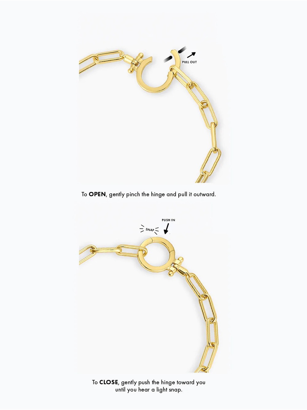 Gorjana Polished Gold Paperclip Link Necklace with Toggle Ring - Picture 6 of 6